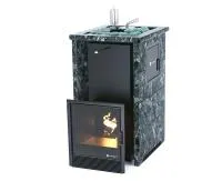 печь для бани изистим сочи м2 premium в 3-х стор. кожухе из пироксенита вход с тыла откр. верх