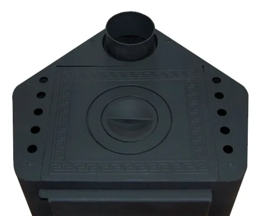 печь-камин бавария эко угловая с плитой патрубок ф120мм экокамин