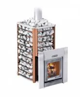 печь для бани ермак 24 сетка-премиум чугун, антрацит