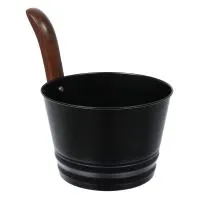 бадья 4л. из стали, чёрная банные штучки