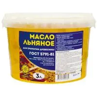 масло для пропитки древесины льняное 3 л 