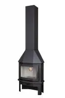 печь-камин мюнхен пристенно-угловой черный экокамин