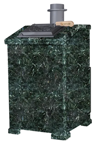 печь для бани gfs 25м зк в облицовке президент 1000/50 серпентинит (верх)